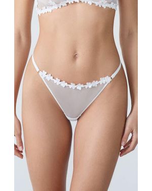 Etam Ps I Love You Thong - White