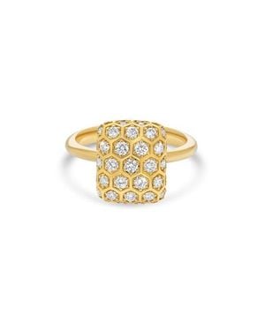 Sara Weinstock Honeycomb Diamond Square Ring - Metallic
