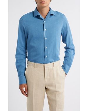 Aurélien Denim Button-Up Shirt - Blue