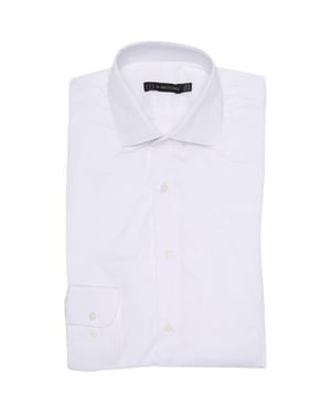 JB Britches Yarn-Dyed Solid Dress Shirt - White