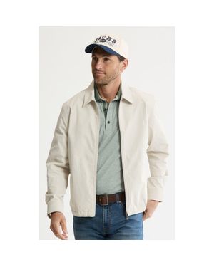 Jachs New York Tech Twill Zip Up Jacket - Natural
