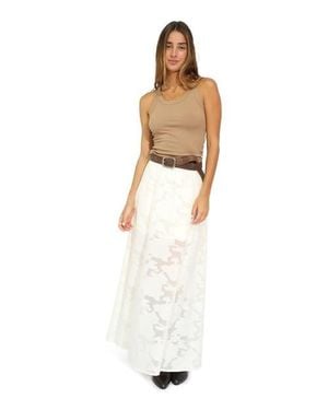 Belle & Bloom Play It Cool Coupe Maxi Skirt - White