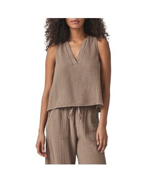Splendid Kit Cotton Gauze Tank - Brown