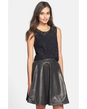 Diane von Furstenberg 'Madalena' Sheer Lace Top - Black