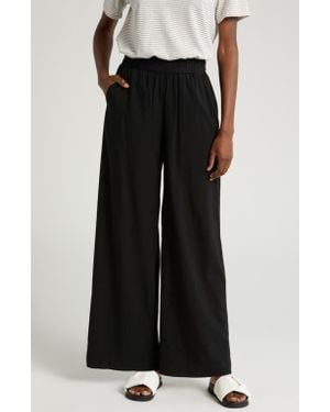 Marine Layer The Allison Wide Leg Pants - Black