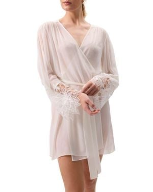 Rya Collection Delight Lace Cover-Up Robe - Pink