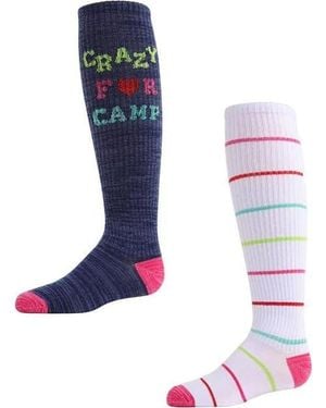 Memoi Camp Knee High Socks 2-Pack - Blue