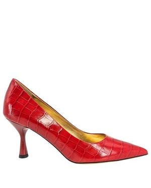 Madison Maison Moc Croc Hi Heel Pump - Red