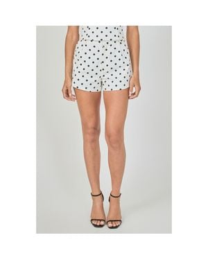 Endless Rose Polka Dot Shorts - White