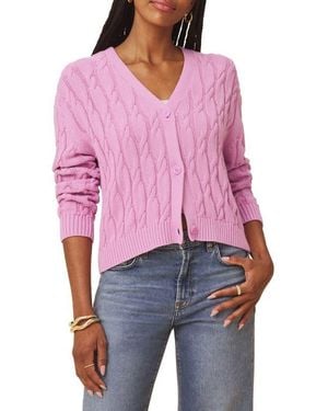 Splendid Rubi Cable Knit Cardigan - Red
