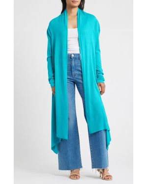 DAI MODA Cat Wrap Sweater Shawl - Blue