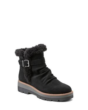 Earth Yara Waterproof Faux Fur Lined Bootie - Black