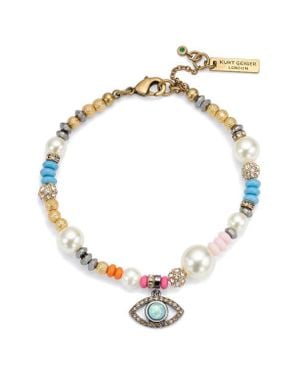Kurt Geiger Evil Eye Charm Bead Bracelet - White