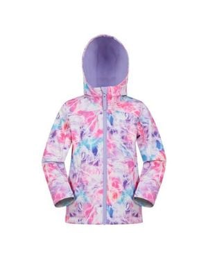 Mountain Warehouse Childrens/Kids Patterned Water Resistant Soft Shell Jacket - Purple