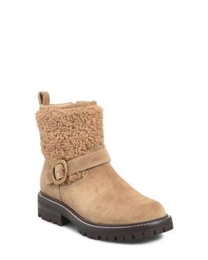 Söfft Cambridge Faux Shearling Trim Bootie - Brown