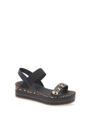 BOTTER Noronha Slingback Platform Wedge Sandal - Black