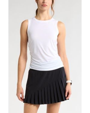 Zella Breathe Ruched Tank - White