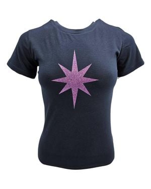 Madison Maison X On/Off Essentials Plain Star T-Shirt - Blue