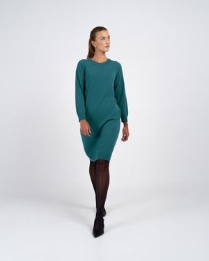 Kettlewell Crew Neck Knitted Dress - Green