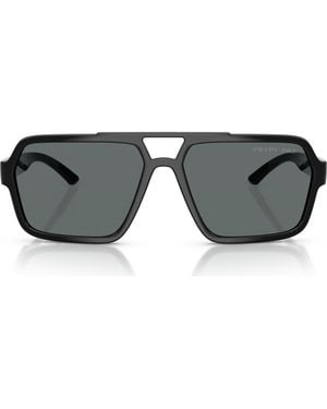 Prada Linea Rossa 59Mm Polarized Pilot Sunglasses - Gray