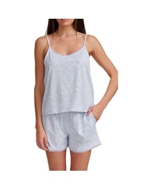Splendid Cami And Boxer Pajama Set - Blue