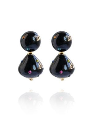 Saule Label Nina Jet Earrings - Black