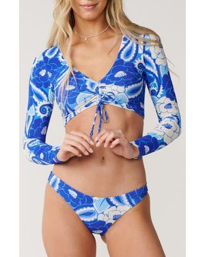 Rip Curl Groove Crop Long Sleeve Rashguard - Blue