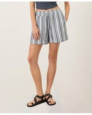 Pact Organic Cotton Coastal Double Gauze Shorts - Blue