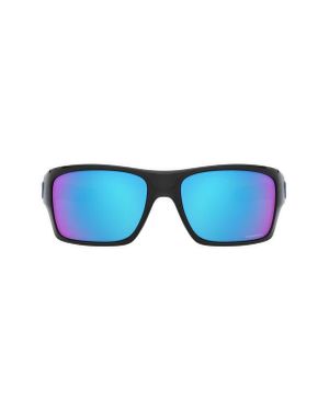 Oakley Turbine 65Mm Mirrored Rectangular Sunglasses - Blue