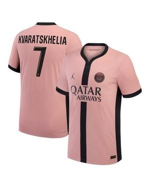 Nike Khvicha Kvaratskhelia Paris Saint-Germain 2024/25 Third Authentic Player Jersey - Pink
