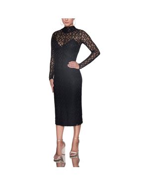 Rachel Roy Lydie Turtleneck Midi Dress - Black
