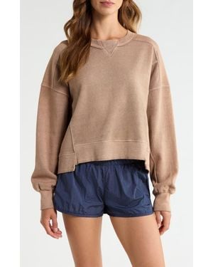 Free People Fp Movement Intercept Cotton Blend Sweatshirt - Blue