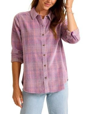 Tommy Bahama Beachfront Stretch Cotton Corduroy Button-Up Shirt - Red