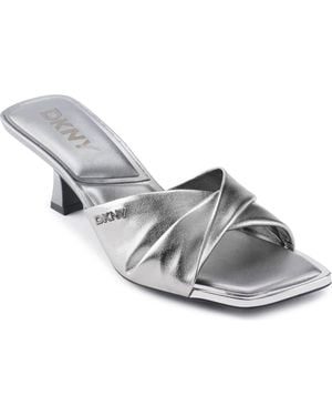 DKNY Jolaine Twist Slide Sandal - Gray