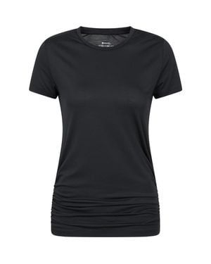 Mountain Warehouse Active Ruched Longline T-Shirt - Black