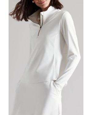 Rhone Course To Court Long Sleeve Quarter Zip Top - Gray