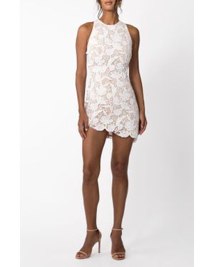 SAU LEE Coraline Floral Lace Cocktail Dress in White | Lyst