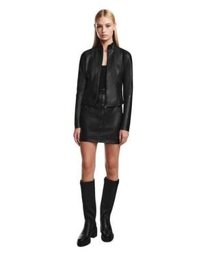 Rudsak Abigail Leather Racer Jacket For - Black