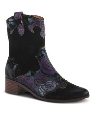 Spring Step Lady Luck Western Bootie - Black