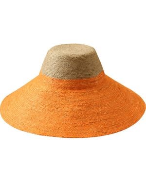BrunnaCo The Riri Duo Jute Straw Hat - Orange