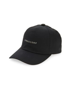 Rick Owens Logo Embroidered Snapback Baseball Cap - Black