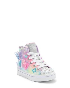 Skechers Kids' Twi-Lites.0 High Top Sneaker - White