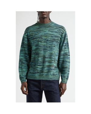 Waste Yarn Project Space Dye One Of A Kind Crewneck Sweater - Green