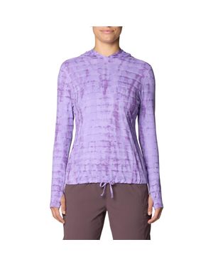 Mountain Hardwear Crater Lake Long Sleeve Upf 50+ Hooded T-Shirt - Purple