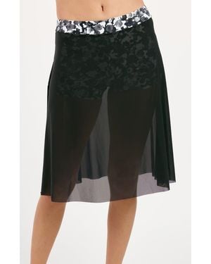 Calypsa 3In1 Swim Skirt With Attached Shorts - Black