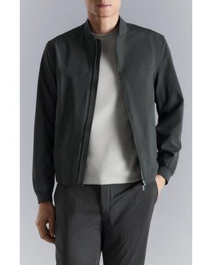 Mango Water Repellent Bomber Jacket - Black