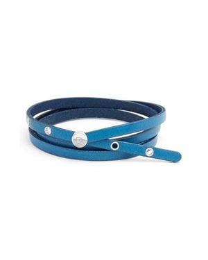 Degs & Sal Leather Wrap Bracelet - Blue