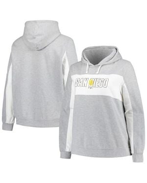 Profile San Diego Padres Plus Size Pullover Hoodie - Gray