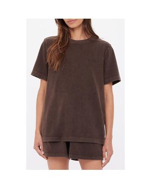 The Upside Soho Eva Crewneck T-Shirt - Brown