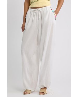 Jaded London Livara Button Balloon Pants - White